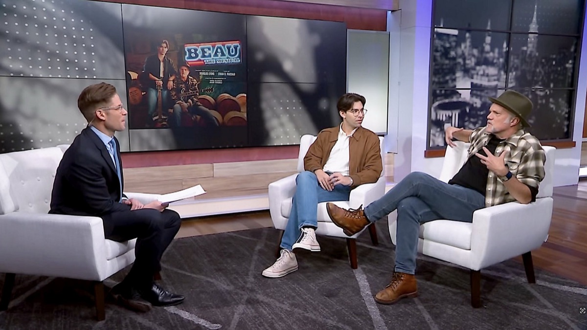 Matt Rodin and Jeb Brown with Frank DiLella on NY1 On Stage
